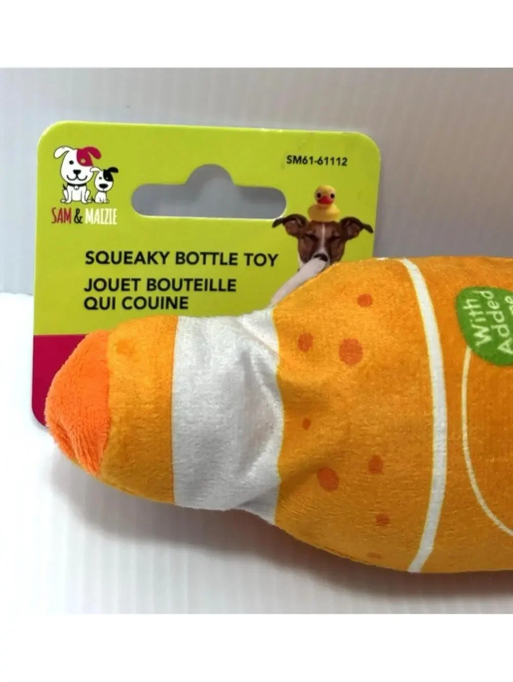 Panta Soda Bottle Dog Toy - Fun Squeaky Puppy Plush - Parody Pet Gift Brand New